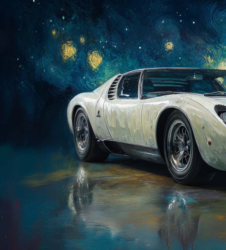 VAN GOGH - WHITE INNOCENT MIURA IN STARRY NIGHT