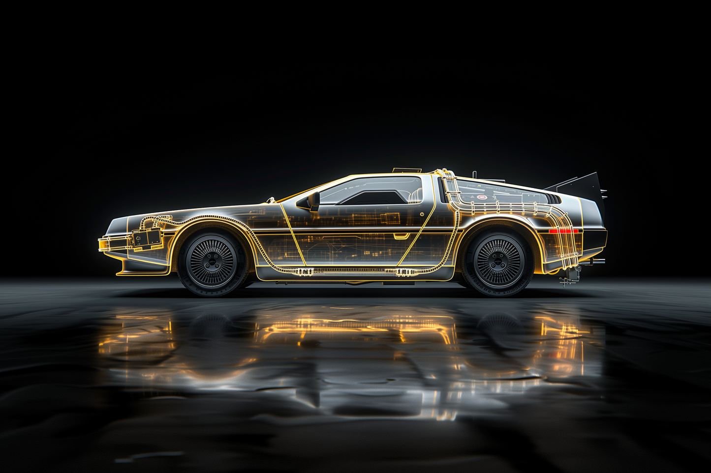 XRAY - GOLD BACK TO THE FUTURE DE LOREAN