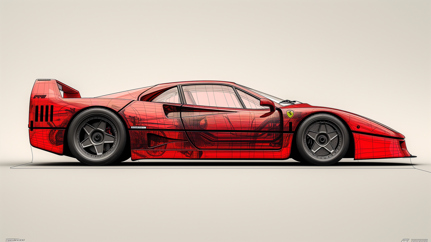 TRANSPARENCY - F 40 RED TRANSPARENCY