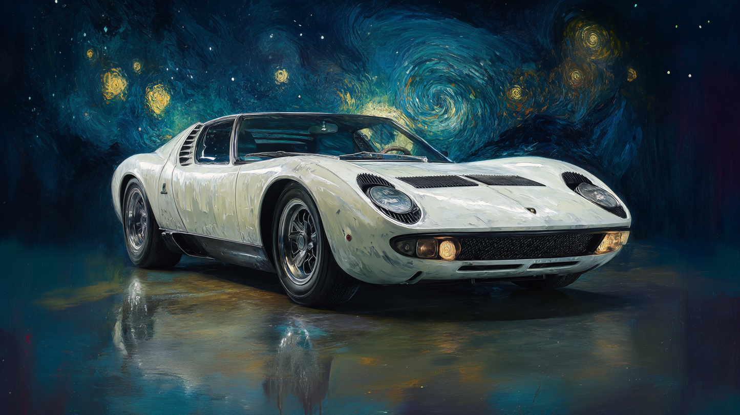 VAN GOGH - WHITE INNOCENT MIURA IN STARRY NIGHT