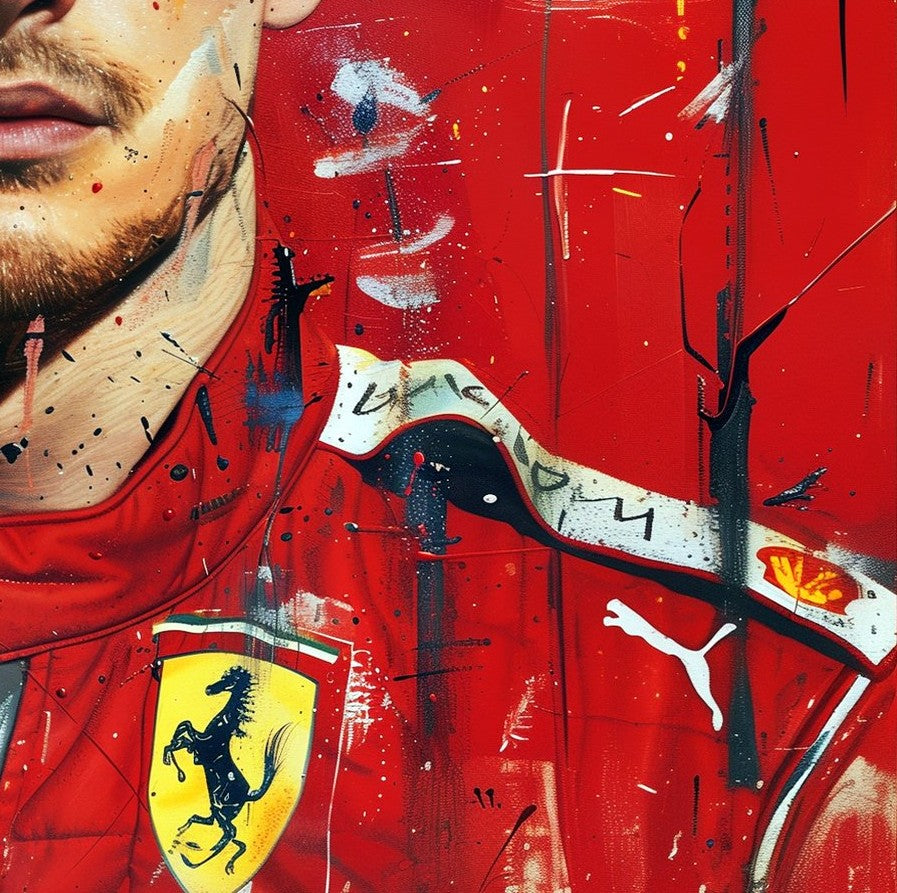 F1 - Leclerc in basquiat style