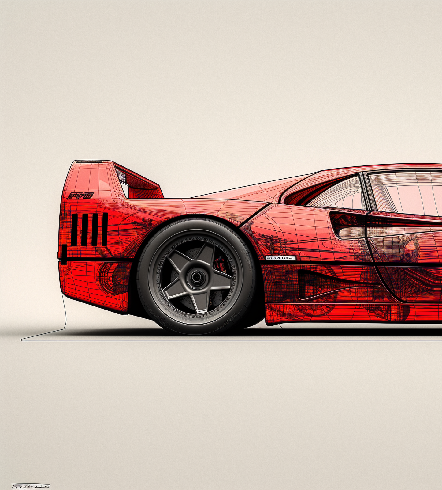 TRANSPARENCY - F 40 RED TRANSPARENCY