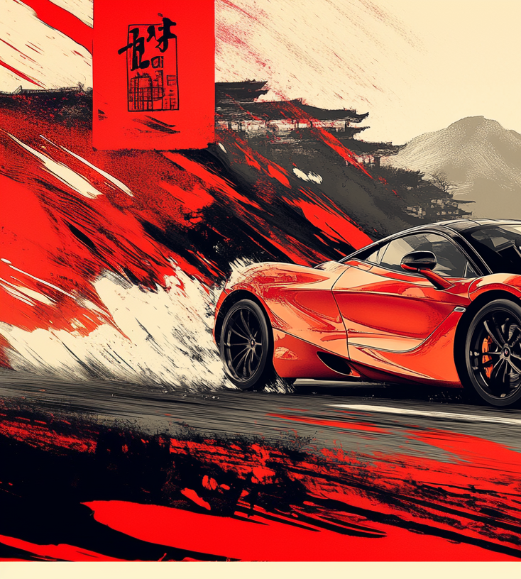 ORIENTAL - 720S RED JAPANESE MOOD