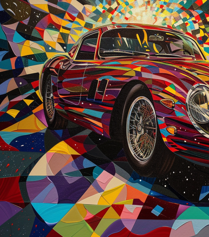 KANDINSKY - WASSILY PAINT 250 GTO IN HIS STYLE