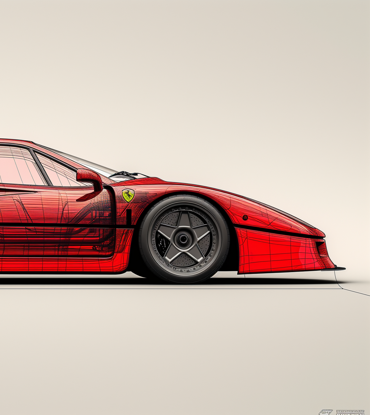 TRANSPARENCY - F 40 RED TRANSPARENCY