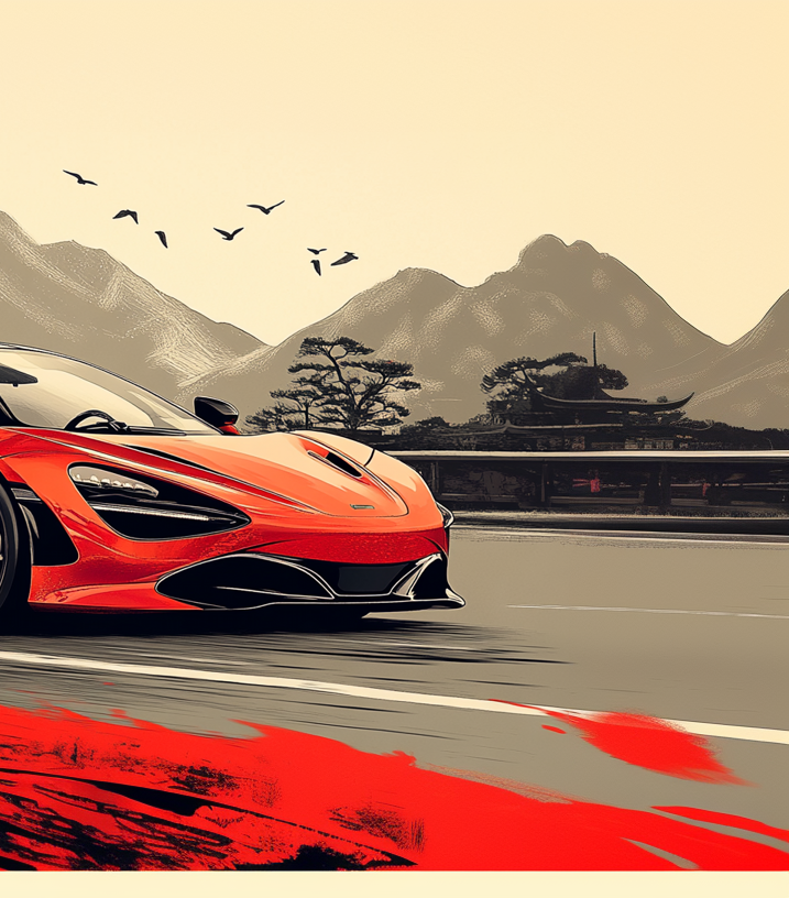 ORIENTAL - 720S RED JAPANESE MOOD
