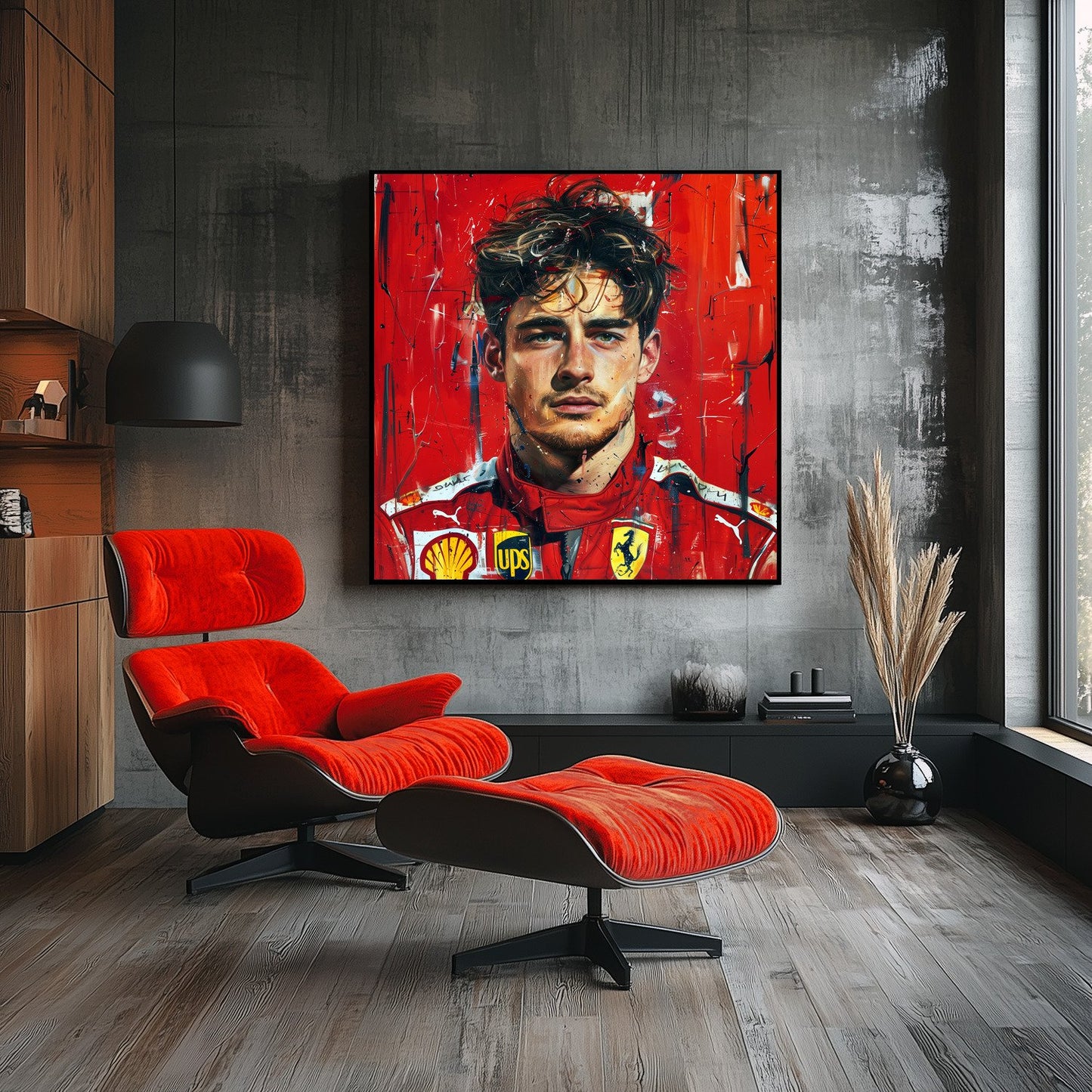 F1 - Leclerc in basquiat style