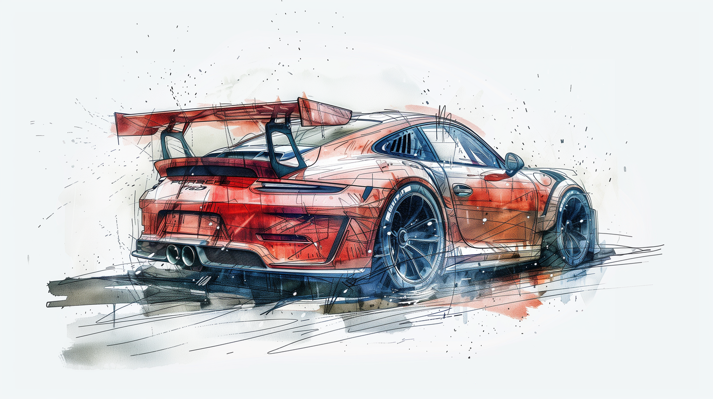 STREET ART - CARRERA GT2 RED THUNDER