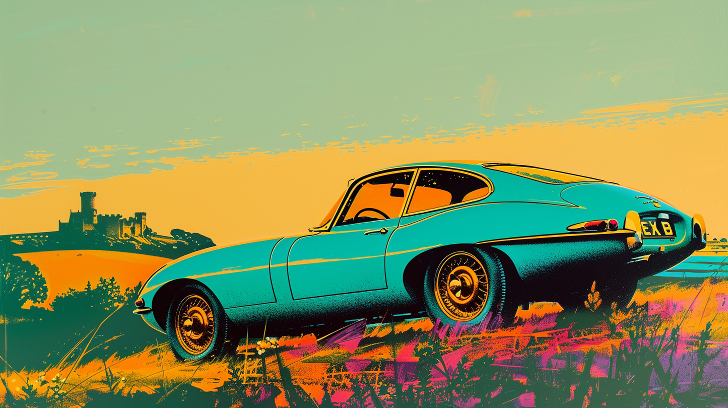 JAGUAR E - 1969 IN A SCOTTISH CASTLE SIGHTSEINING