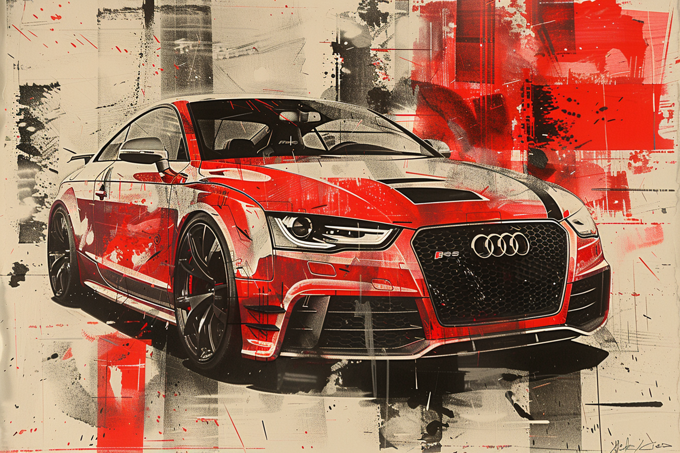 STREET ART - TT RS RED POWER