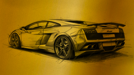 LAMBORGHINI GALLARDO GOLD REAR VIEW