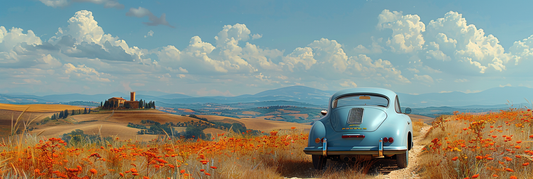 PANORAMIC - VINTAGE 356B IN A TUSCANY SIGHTSEENING