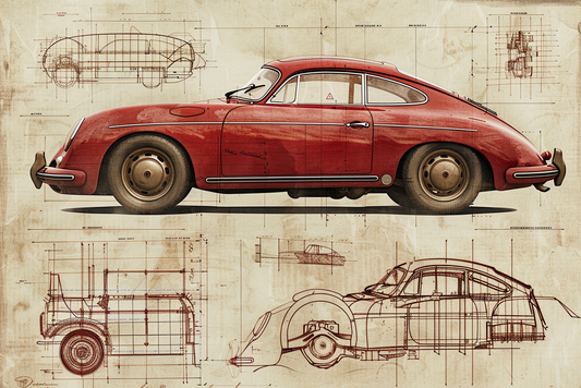 POSCHE 356B RED TECH