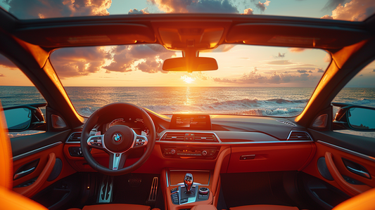 MY BMW Z4 ON A PANORAMIC SUNSET BEACH VIEW
