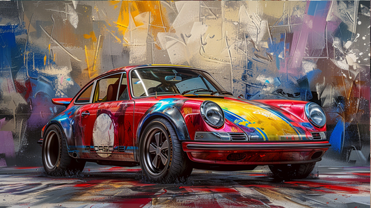 REMBRANT - PORSCHE CARRERA IN OLD REMBRANDT STYLE