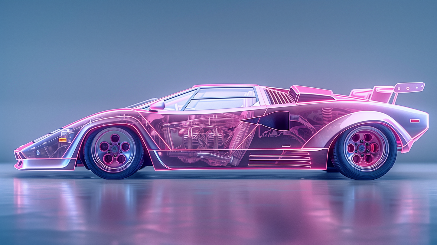 TRANSPARENCY PURPLE COUNTACH