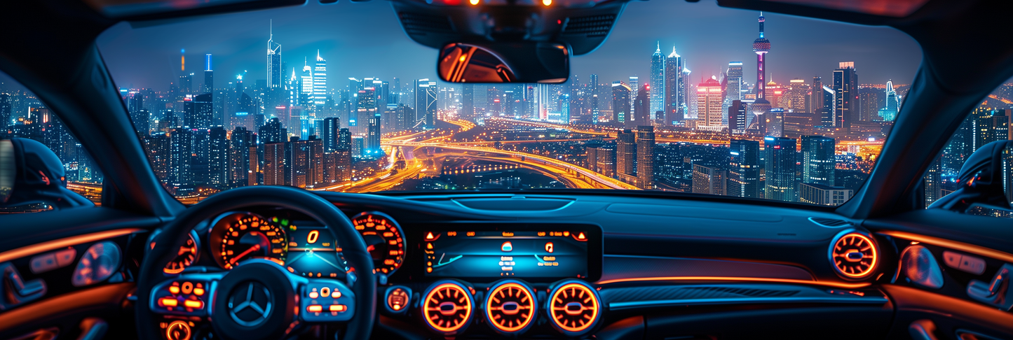 PANORAMIC NIGHT LANDSCAPE DOWNTONW TORONTO