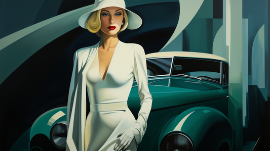 LEMPICKA - BLONDE TAMARA AND HER 30'S MERCEDES