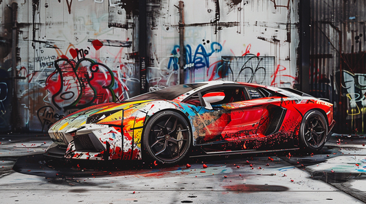 BANSKY - AVENTADOR AFTER PARKING IN A BRONX STREET