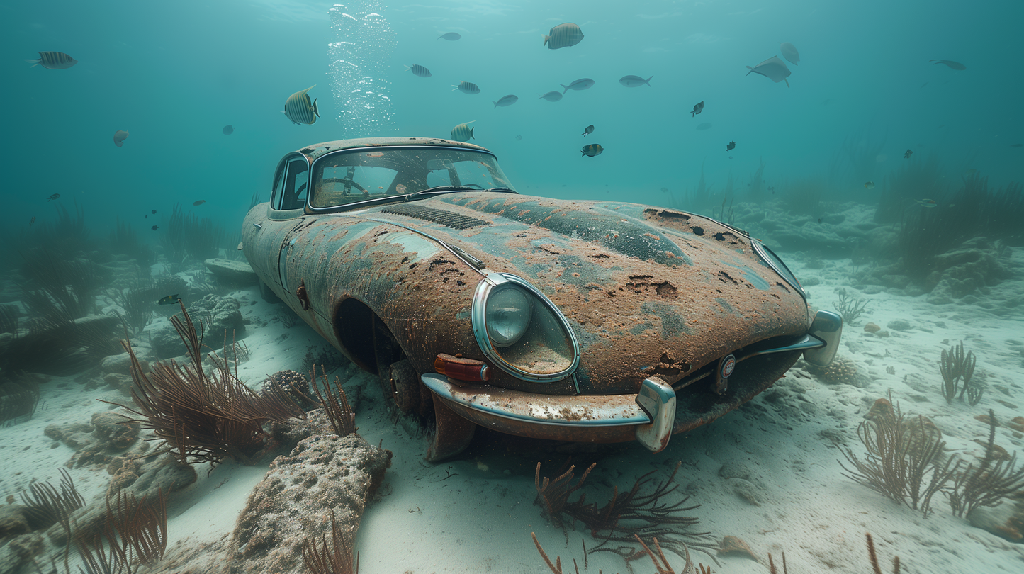 SURREAL -JAG E 1961 SUBMERGED AND REDISCOVERED
