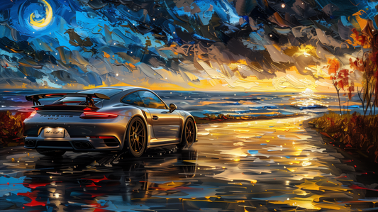 REALISTIC - 911 IN A STARRY NIGHT VAN GOGH STYLE