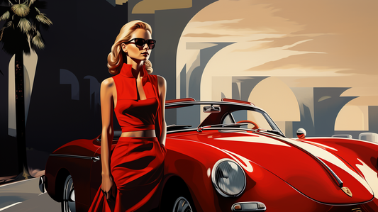 LEMPICKA - TAMARA IN MIAMI WITH A 356 RED