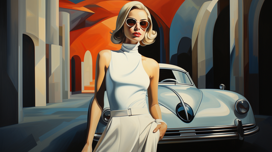 LEMPICKA - TAMARA FASHION BLONDE WITH VINTAGE CAR