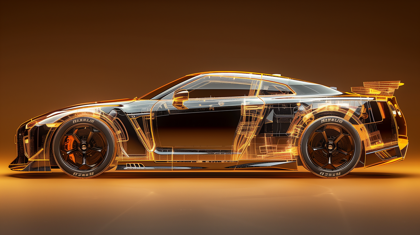 NISSAN GTR GOLDEN REFLECTION