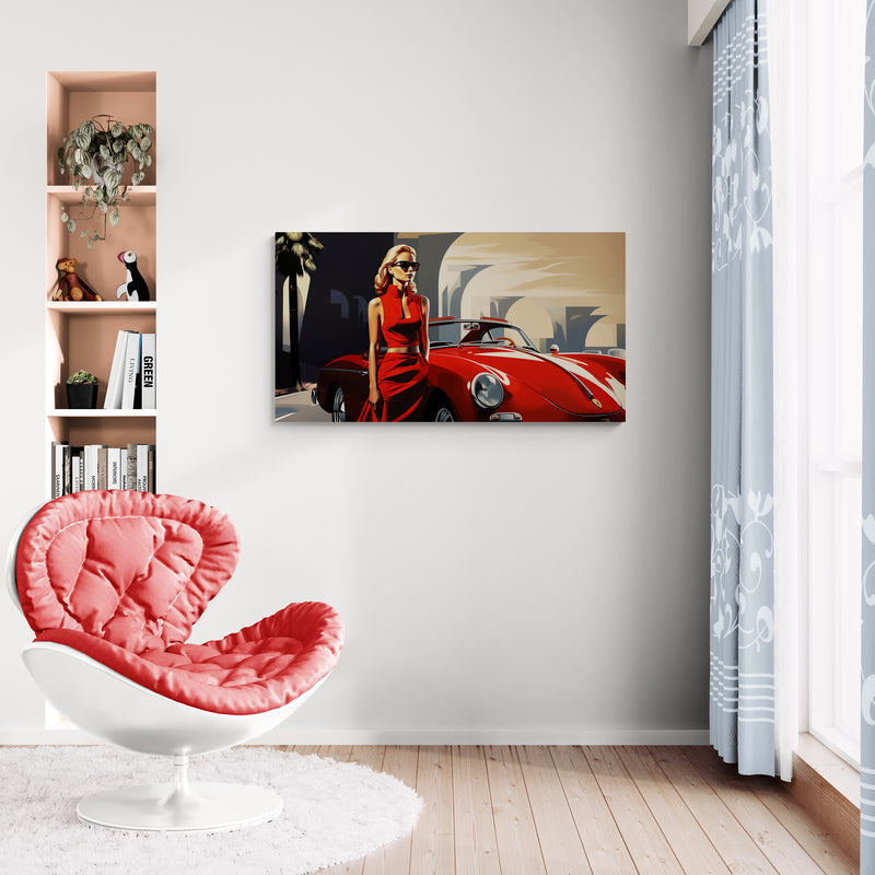 LEMPICKA - TAMARA IN MIAMI WITH A 356 RED