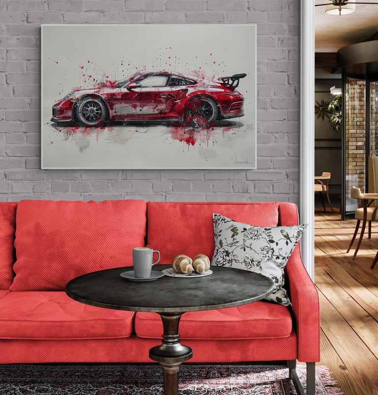 STREET ART - 911 TURBO RED POWER