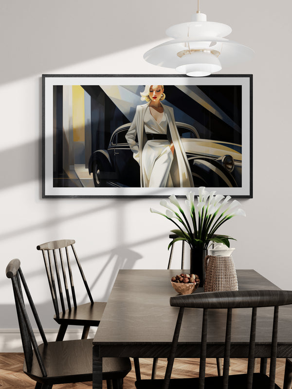 LEMPICKA - BLONDE WOMAN WITH WHITE ROLLS