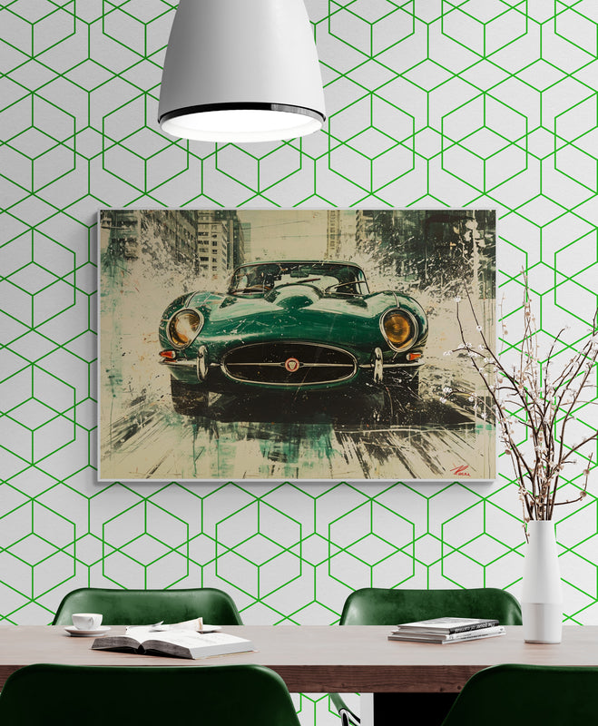 STREET ART - JAG E 1954 - FRONT VIEW