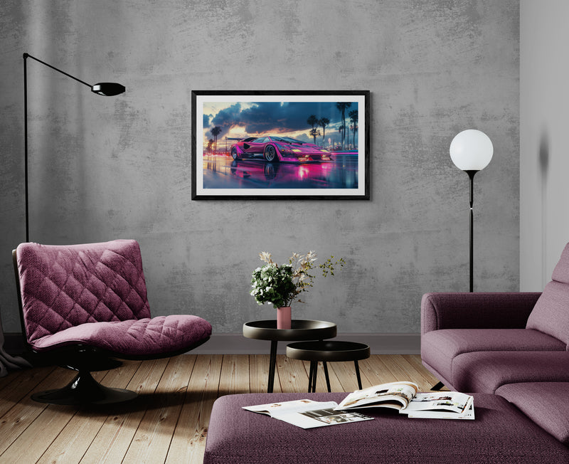 REALISTIC - PURPLE COUNTACH MIAMI VICE STYLE
