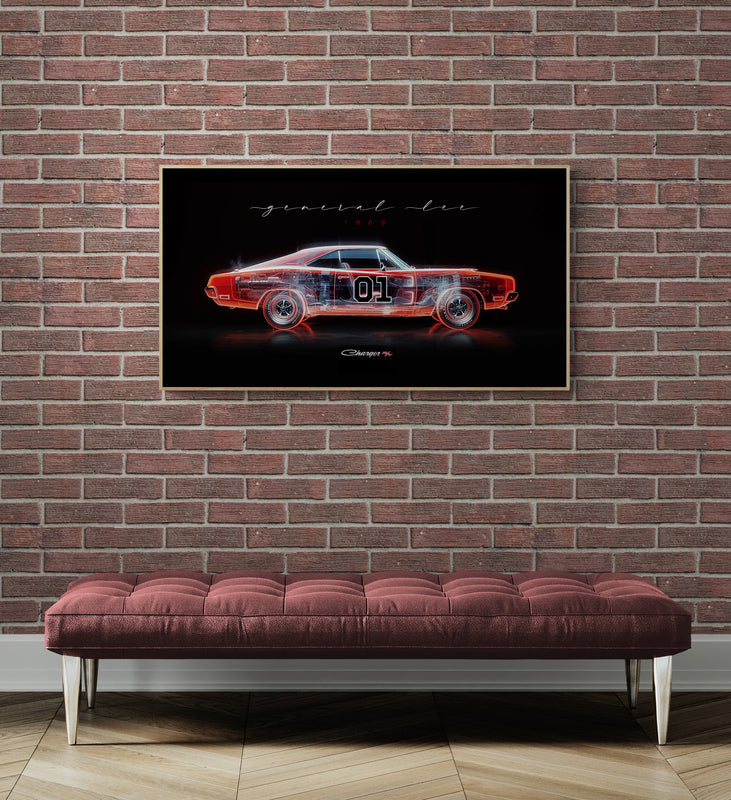 TRANSPARENCY - CHARGER 1979 GENERAL LEE RED TRANSPARENCY