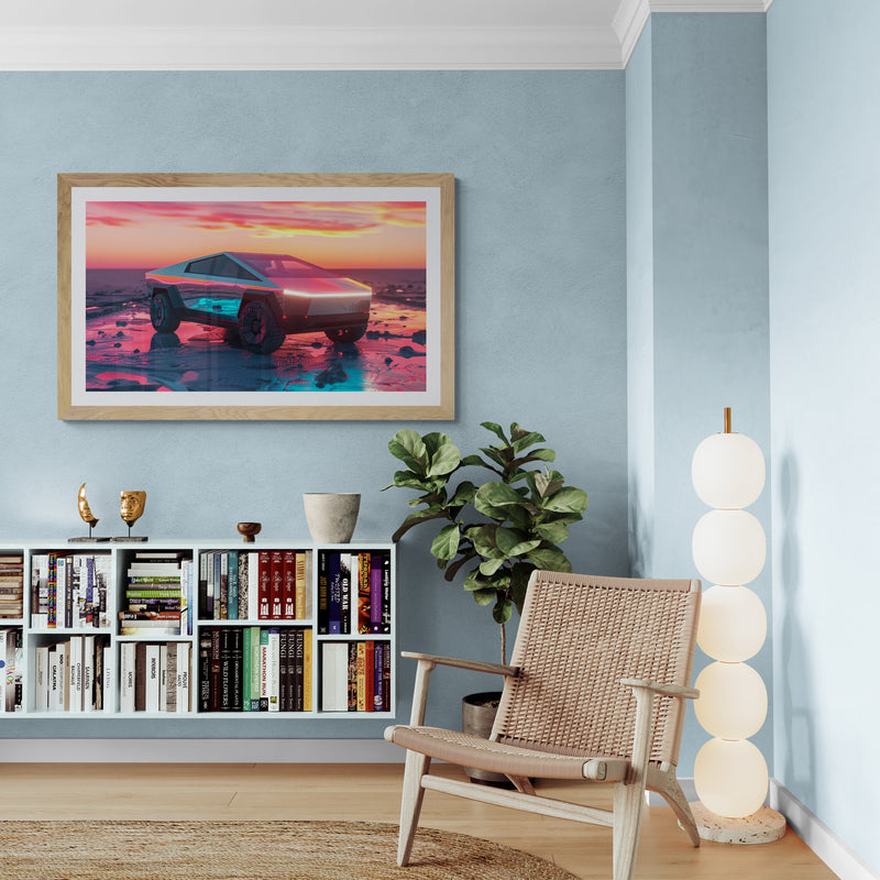 TESLA CYBERTRUCK NEON STYLE