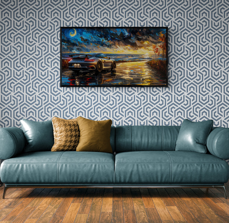 REALISTIC - 911 IN A STARRY NIGHT VAN GOGH STYLE