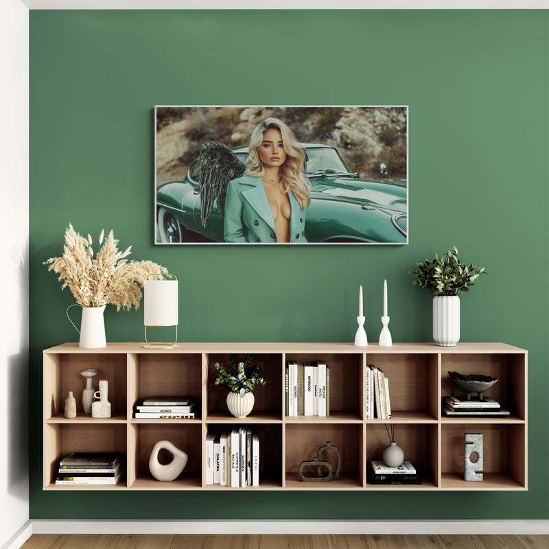 BLONDE ANGEL ON A JAG XKR8