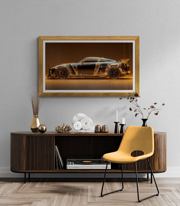 NISSAN GTR GOLDEN REFLECTION
