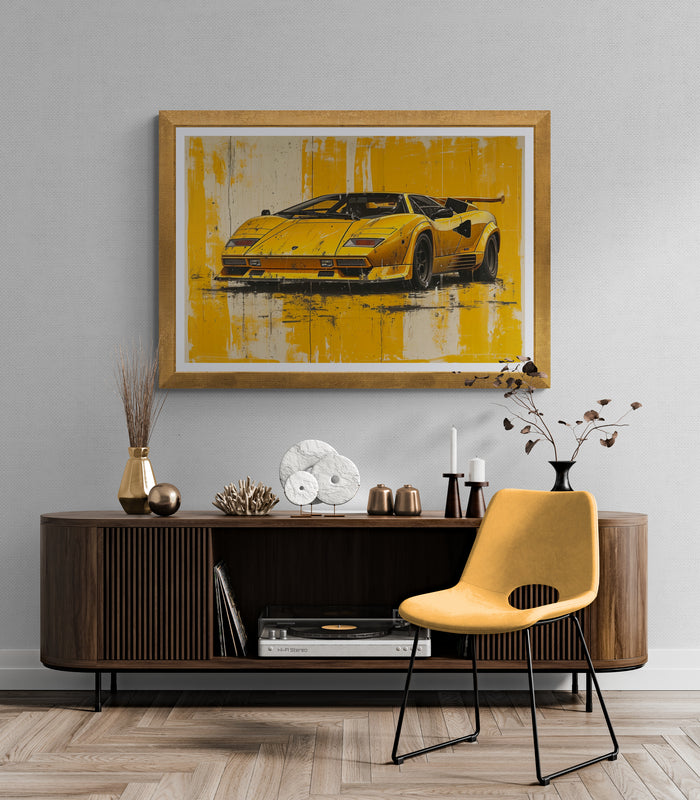 STREET ART - COUNTACH YELLOW STYLE