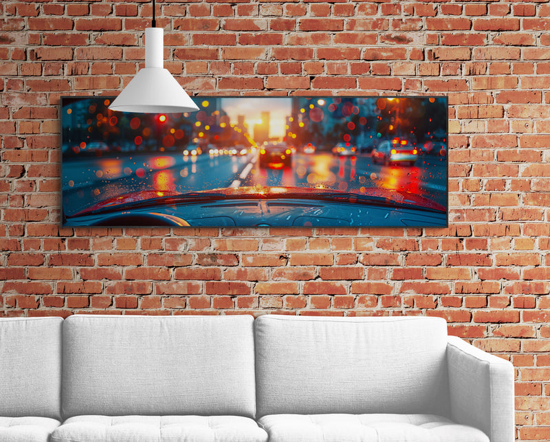 PANORAMIC SUNSET ON FIFTH AVE. NEW YORK