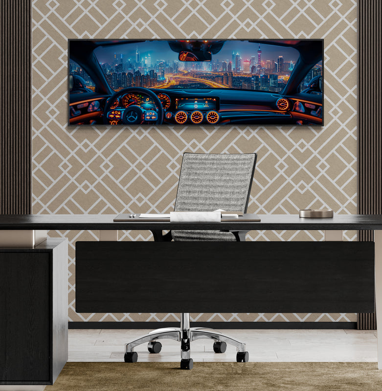 PANORAMIC NIGHT LANDSCAPE DOWNTONW TORONTO