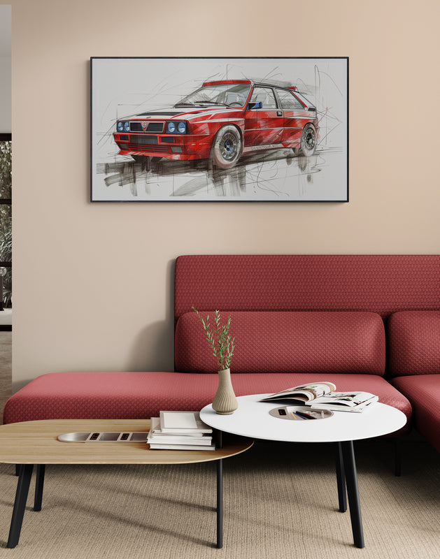 STREET ART -DELTA INTEGRALE EVOLUZIONE RED POWER