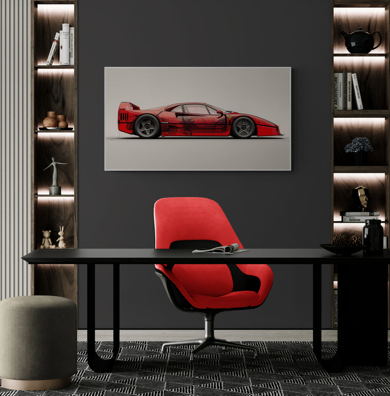 TRANSPARENCY - F 40 RED TRANSPARENCY