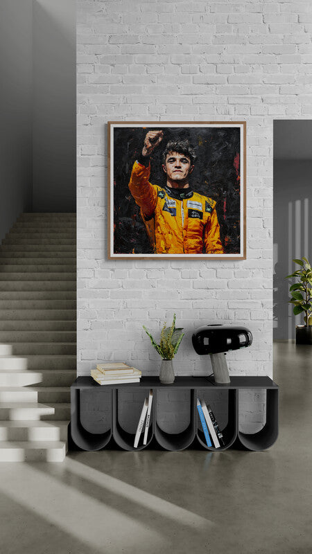 F1 - Lando Norris orange papaya basquiat style