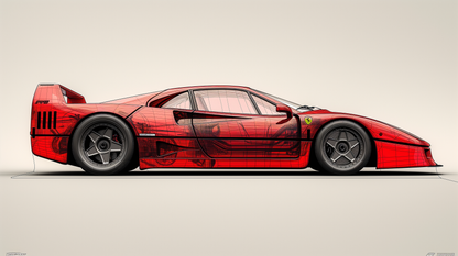 TRANSPARENCY - F 40 RED TRANSPARENCY
