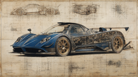 DA VINCI STYLE  -PAGANI ZONDA DA VINCI DRAFT