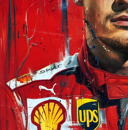 F1 - Leclerc in basquiat style