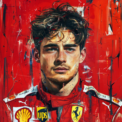F1 - Leclerc in basquiat style