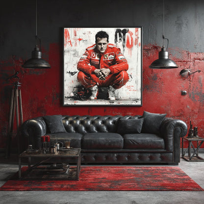 F1 - Michael Schumacher street art style