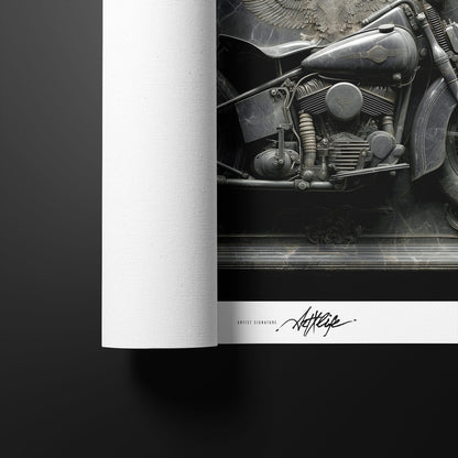 Black Marble Harley-Davidson EL. Knucklehead